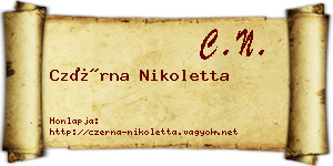 Czérna Nikoletta névjegykártya