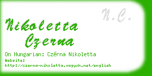 nikoletta czerna business card