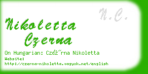 nikoletta czerna business card